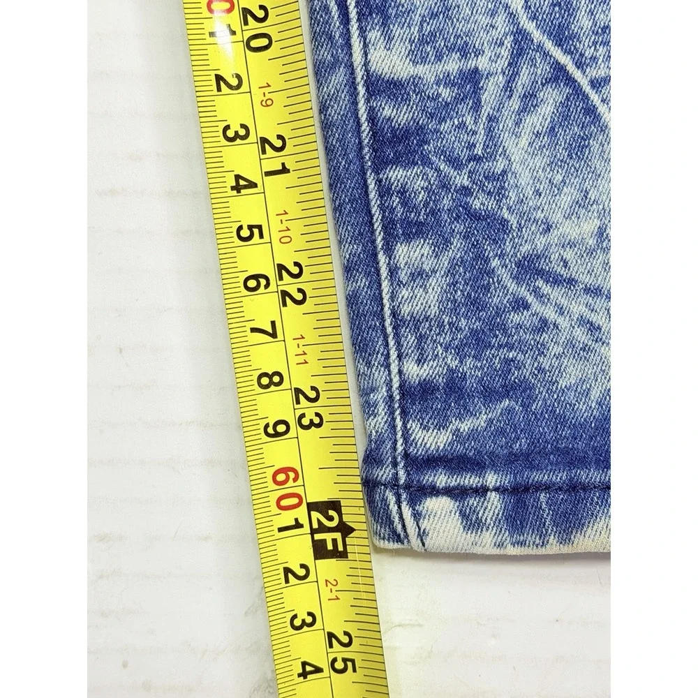 Mecca Stretch Fit Moto Jeans Youth Boys Size 10 Blue Acid Wash Distressed